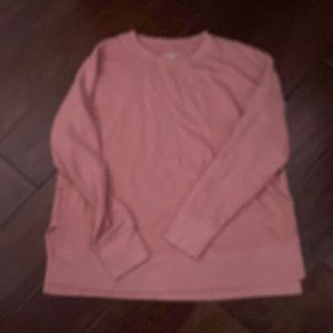 pink crewneck sweatshirt